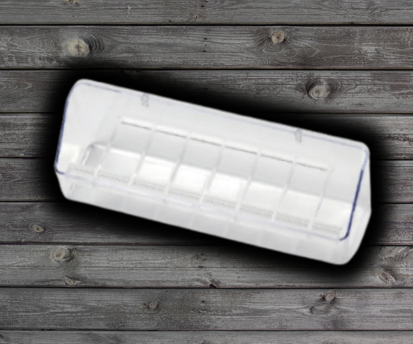 Bird Seed Trough w/Separator 8 Inch Clear