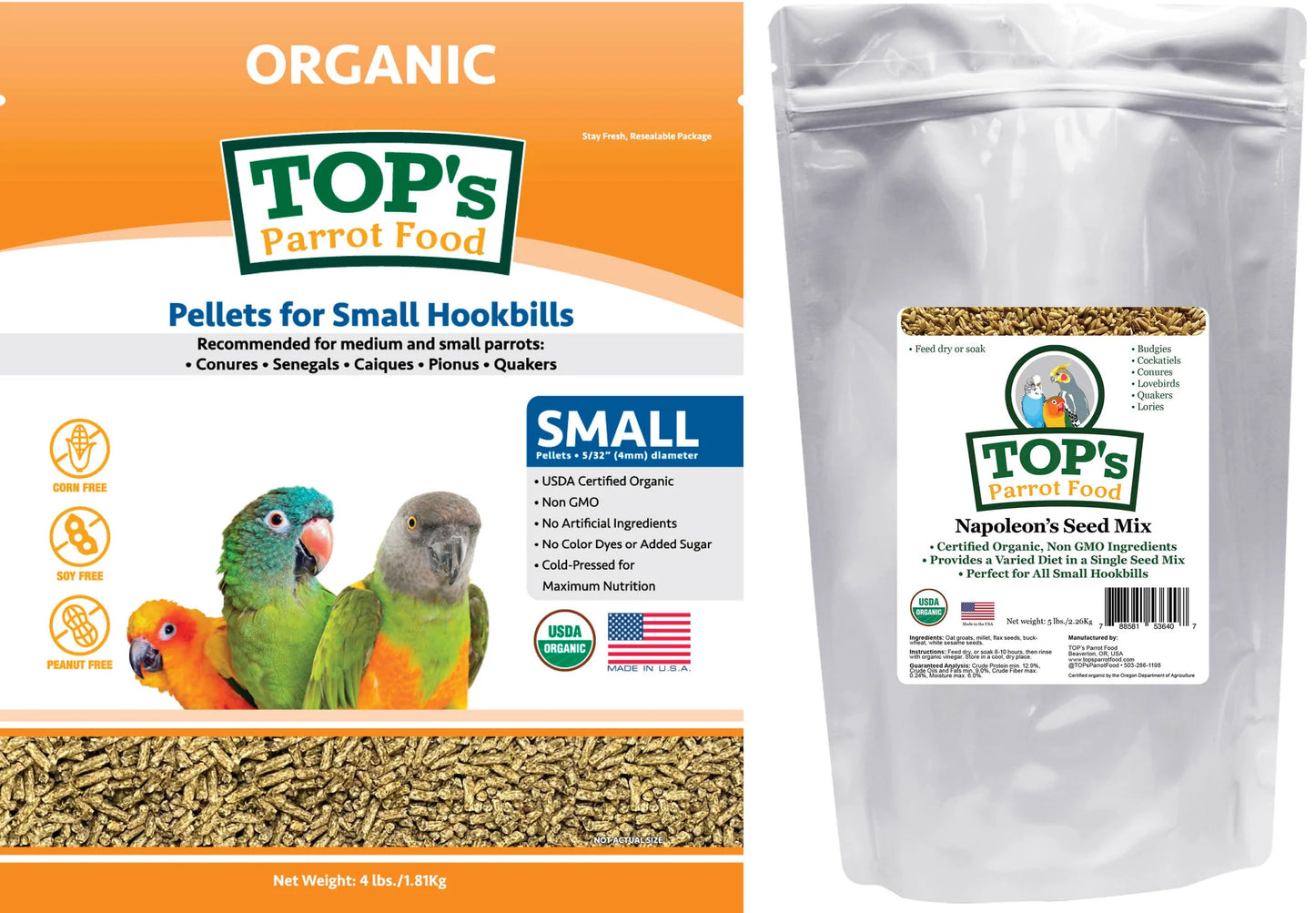Top's Small Bird Pellet & Seed Two-Pack (includes shipping)