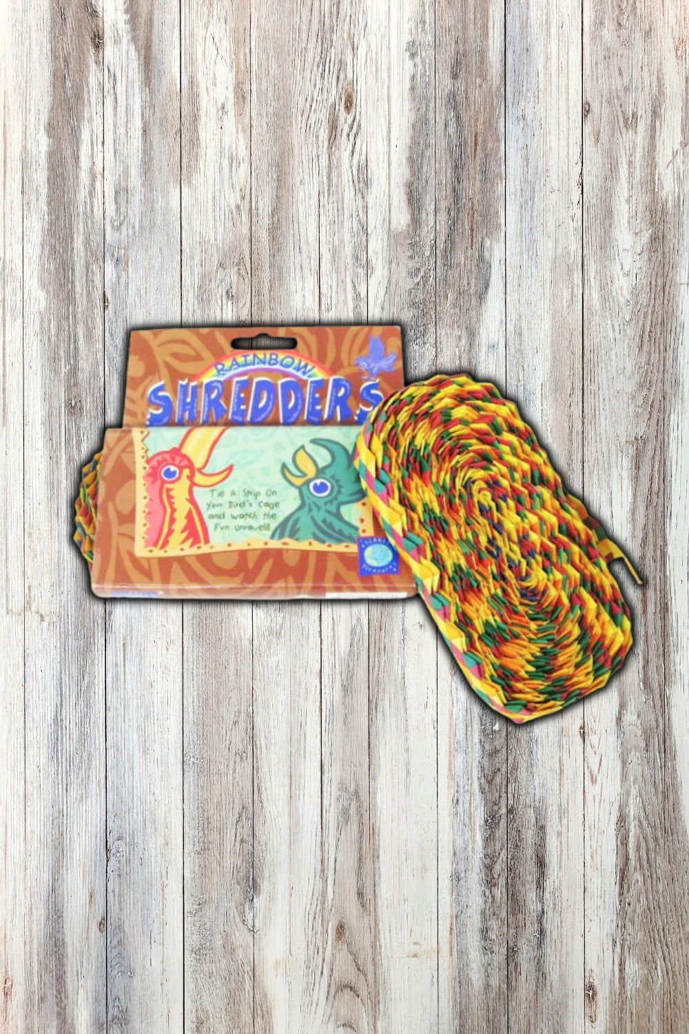 Planet Pleasures Shredders Rainbow Zig-Zag Bird Toy