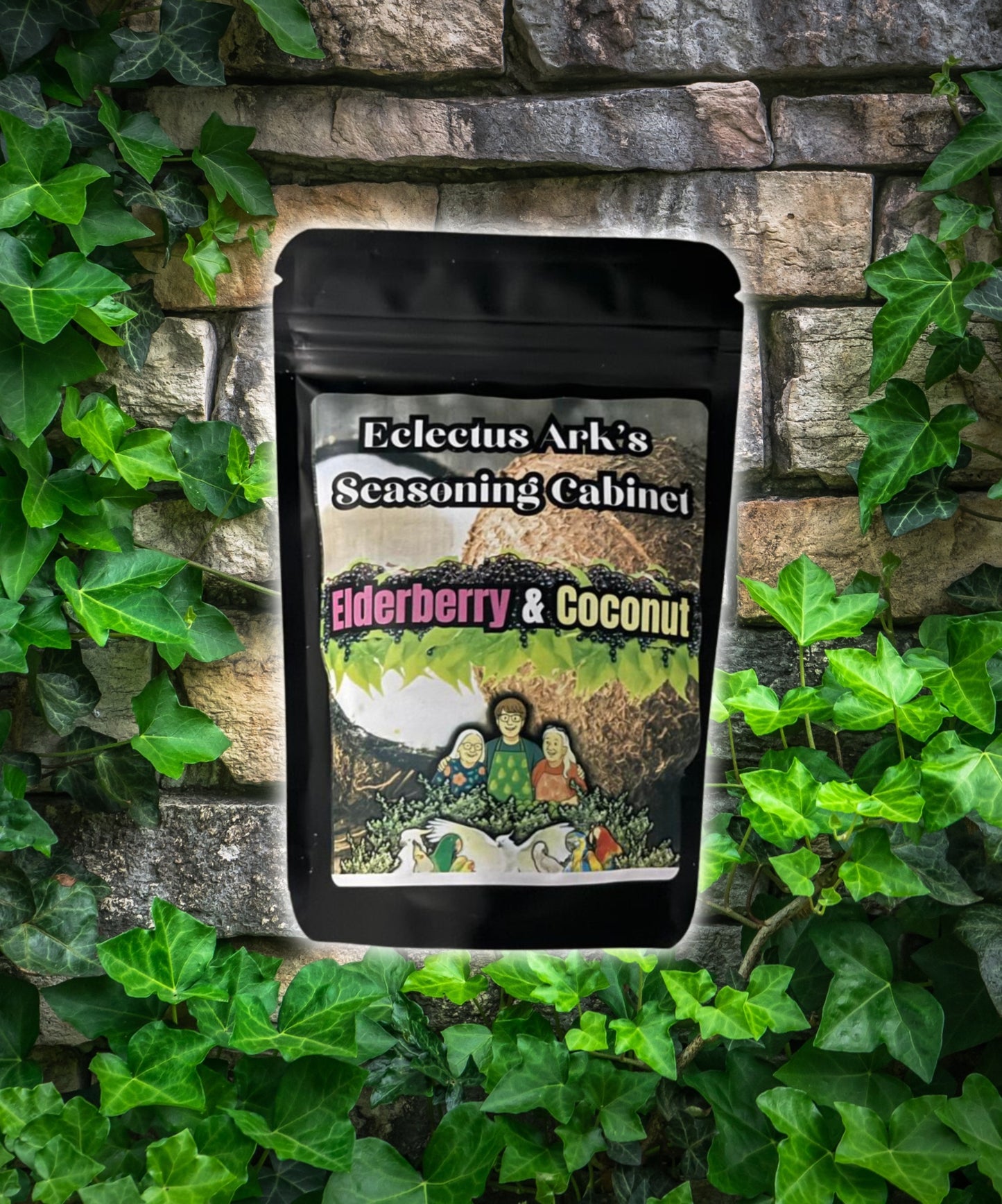 Eclectus Ark's Seasoning Cabinet - Elderberry & Coconut