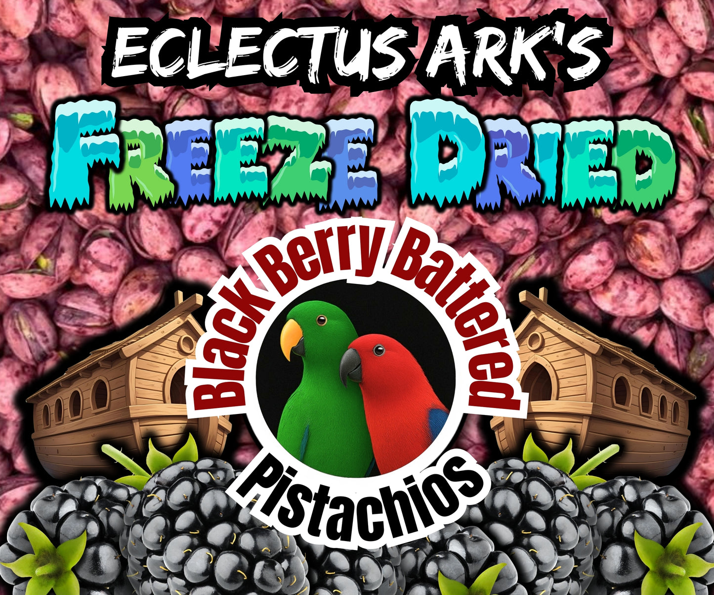 Freeze Dried Pistachios - Blackberry Battered Pistachios