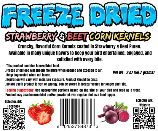 Freeze Dried Strawberry Beet Battered Sweet Corn