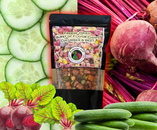Freeze Dried Battered Chops - Cucumber & Beet - Product Packaging Photo