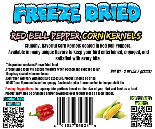 Freeze Dried Red Bell Pepper Battered Sweet Corn