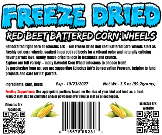 Freeze Dried- Beet Flavored Corn Wheels