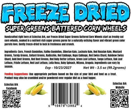 Freeze Dried Super Greens Corn Wheels