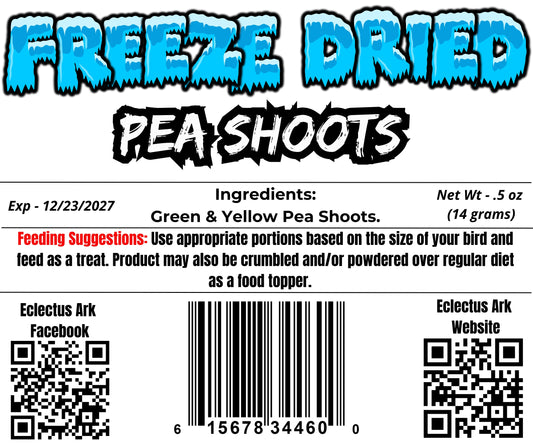 Freeze Dried Microgreens - Geen & Yellow Pea Shoots - Choose Your Flavor