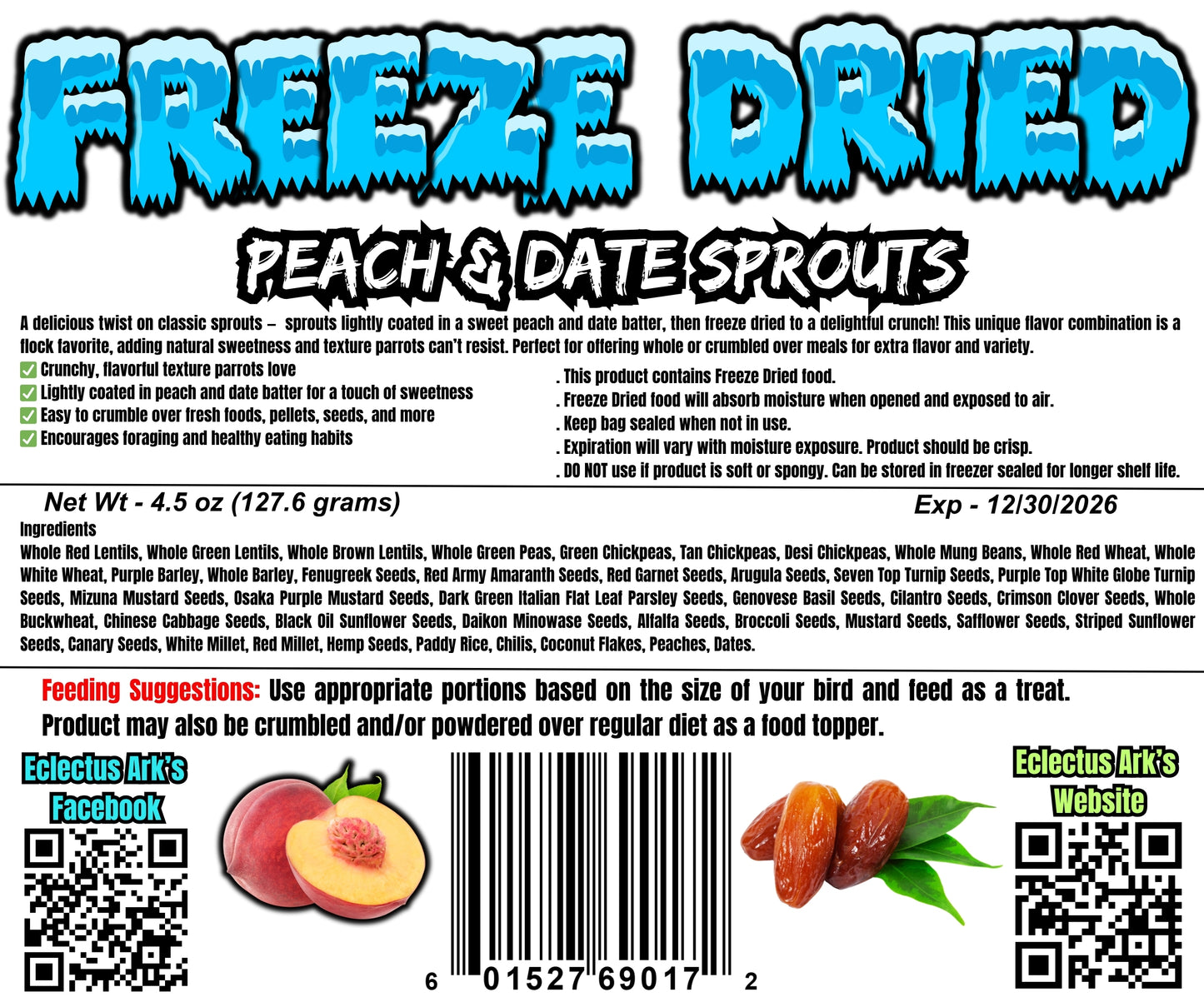 Freeze Dried Sprouts - Peach & Date Battered