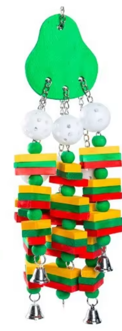 Green Pear Bird Toy
