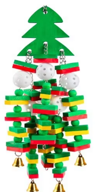 Green Christmas Tree Bird Toy