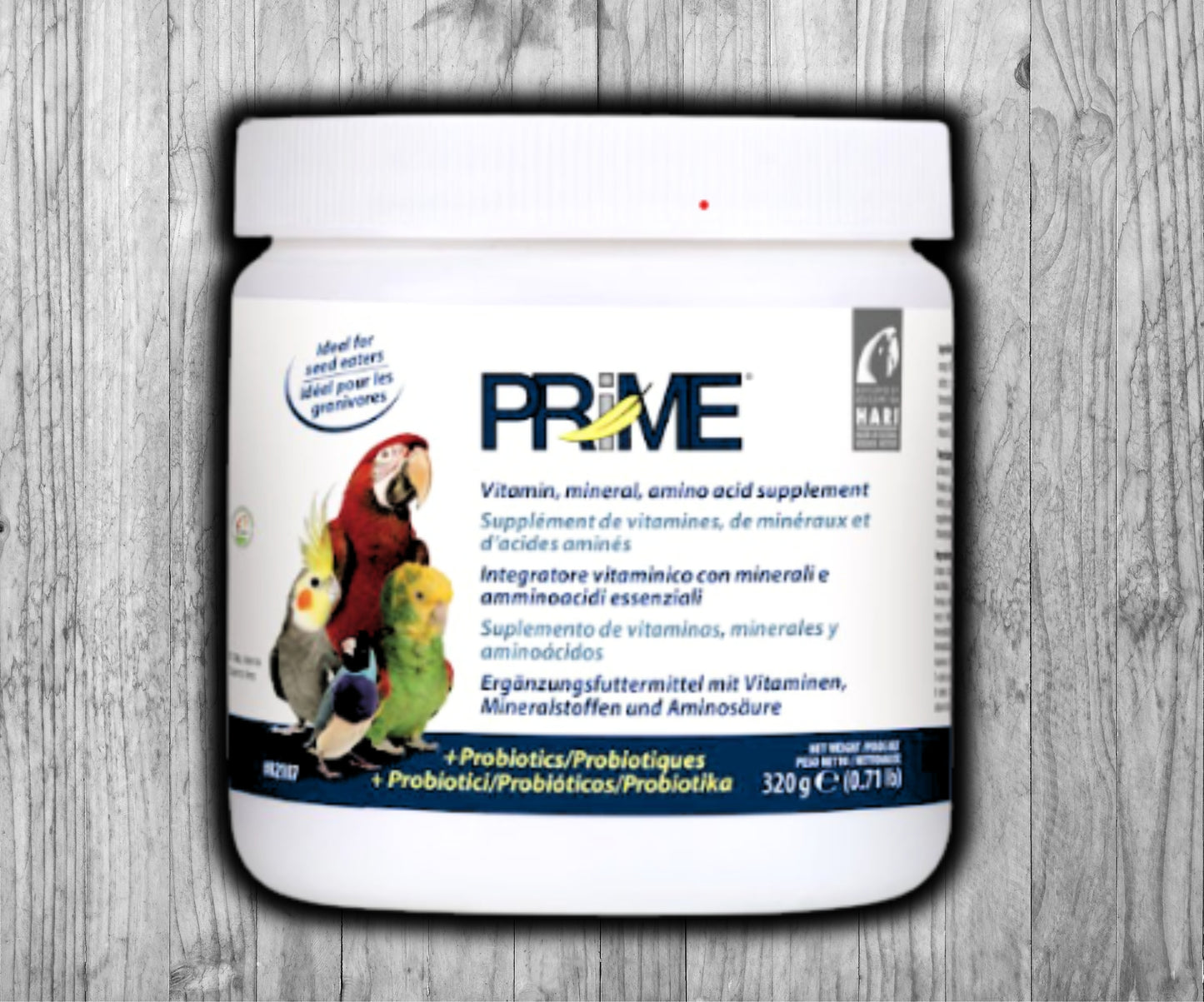Hagen Prime Bird Vitamin 1.1 oz container – full spectrum bird vitamin and mineral supplement