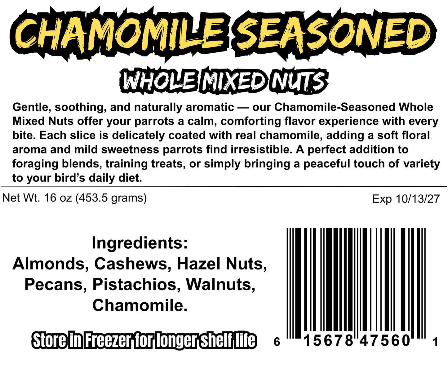 Chamomile Seasoned Whole Mixed Nuts