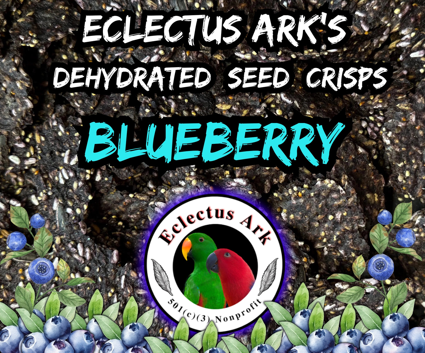 Dehydrated Blueberry Seed Crackers 6 oz