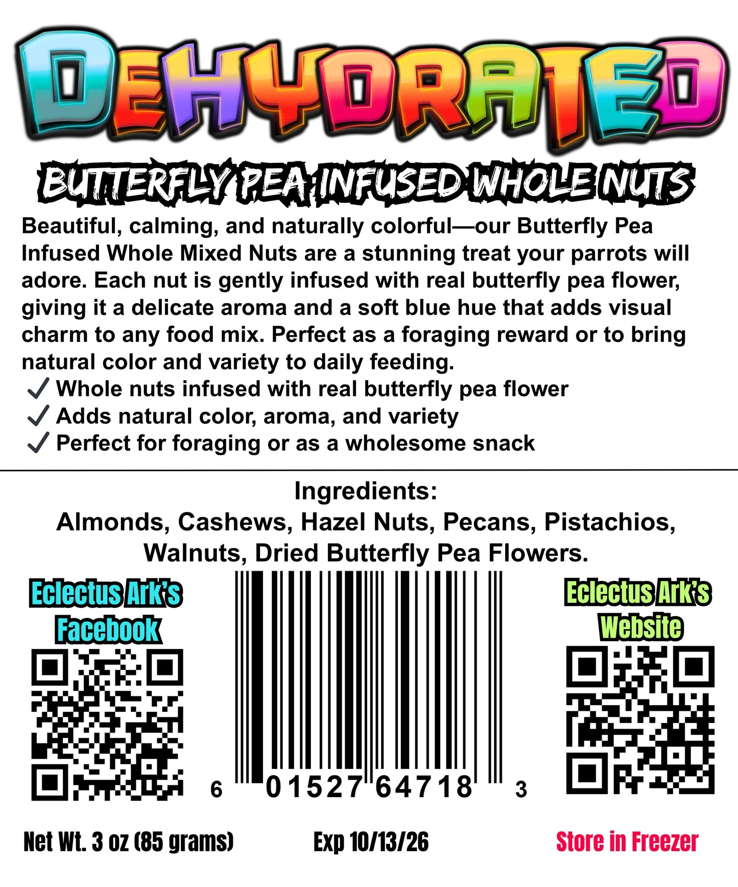 Butterfly Pea Flower Infused Whole Mixed Nuts