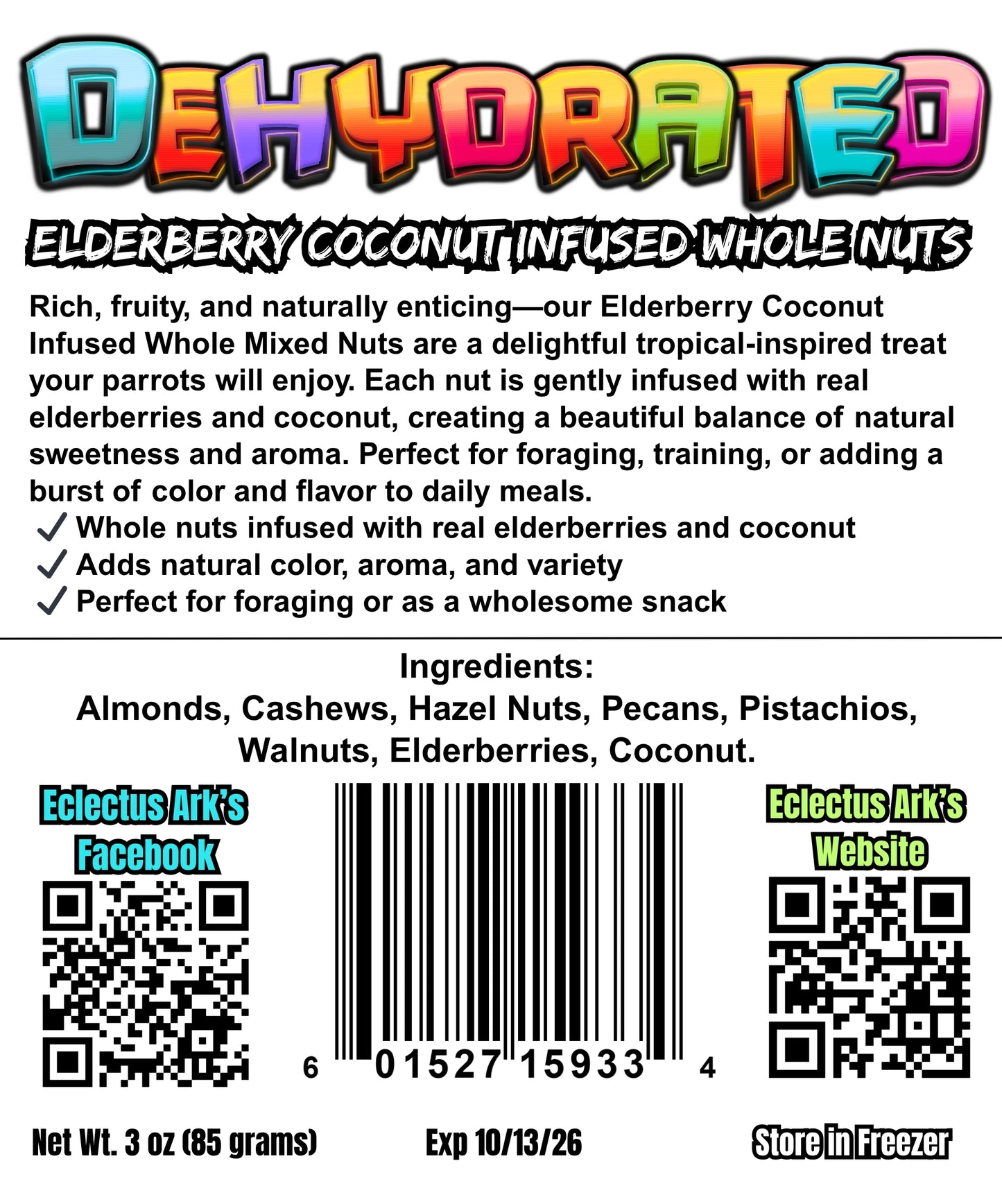 Elderberry Coconut Infused Whole Mixed Nuts
