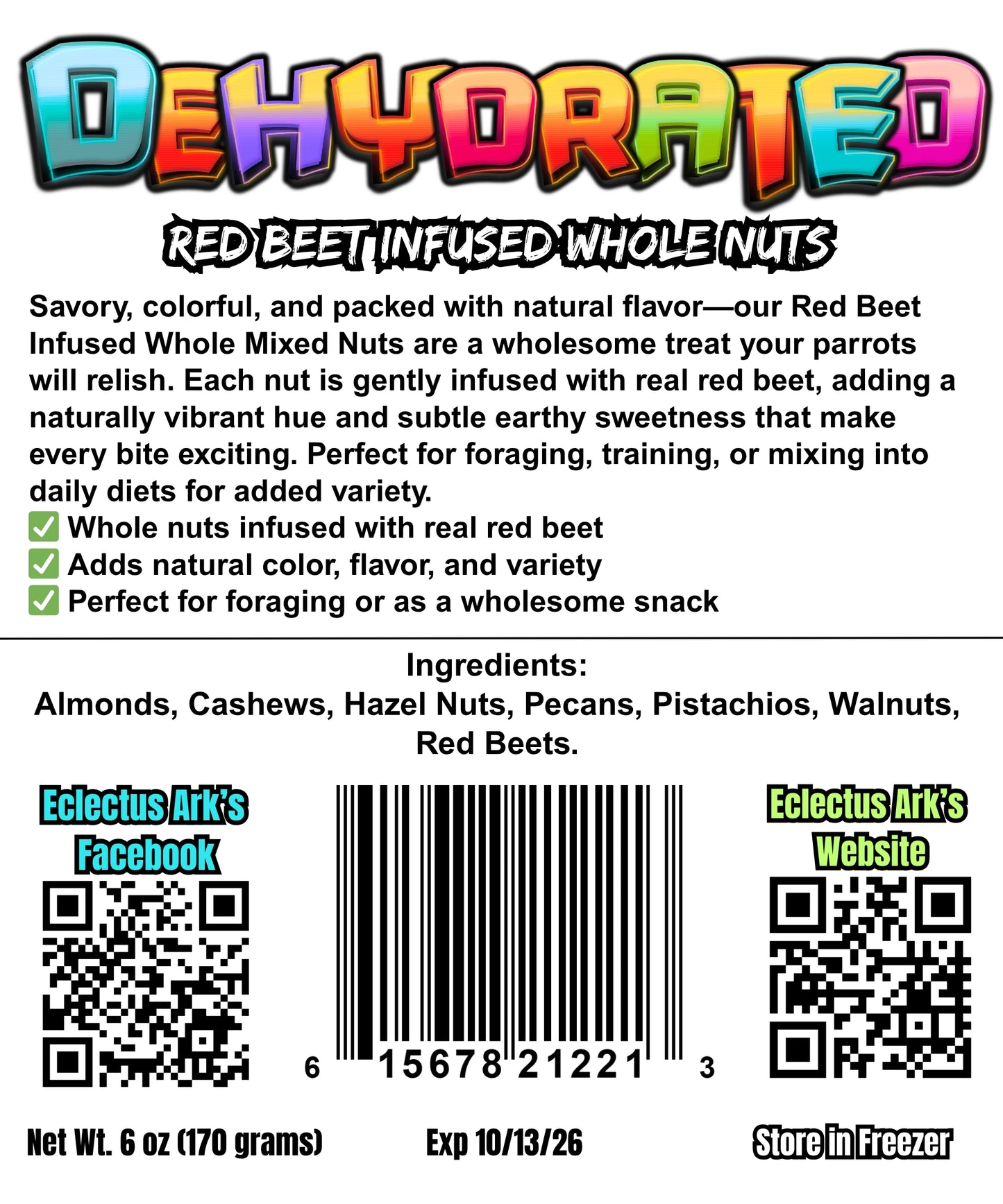 Red Beet Infused Whole Mixed Nuts