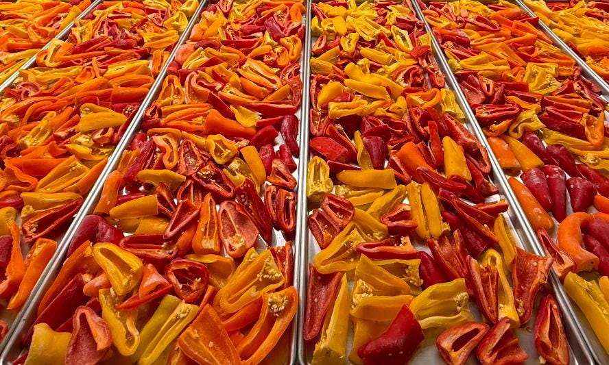 Freeze Dried Sweet Mini Pepper Halves