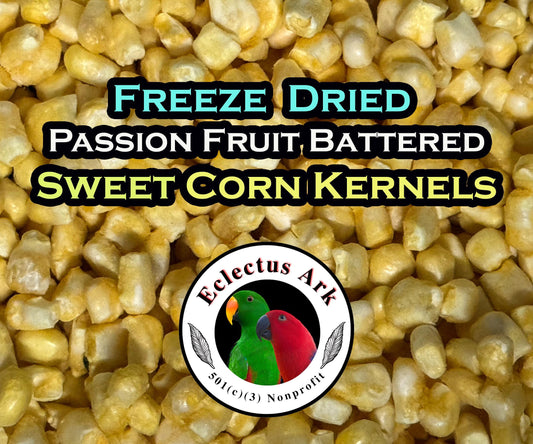 Freeze Dried Passion Fruit & Kale  Battered Sweet Corn