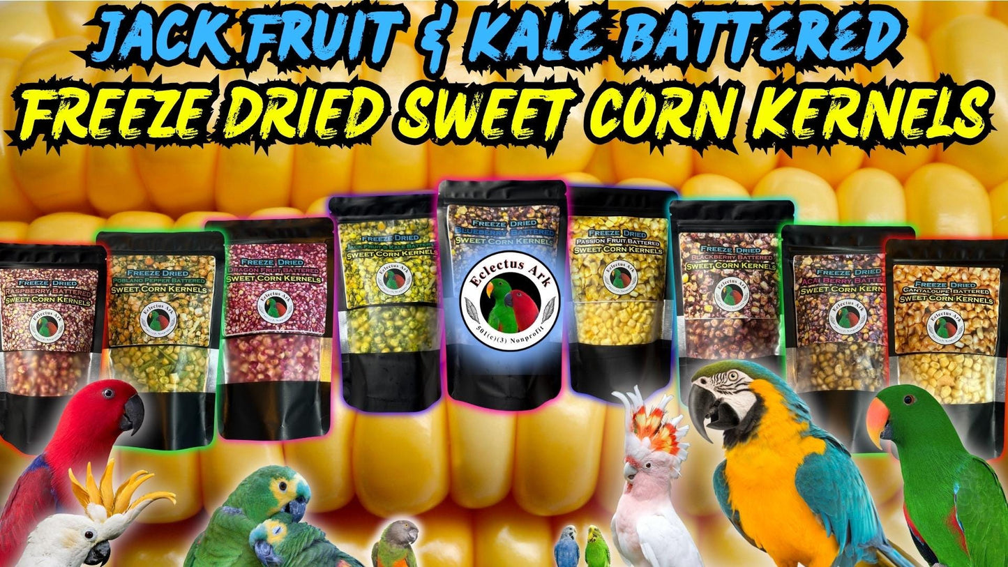 Freeze Dried Jack Fruit & Kale Battered Sweet Corn
