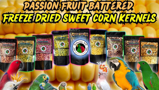 Freeze Dried Passion Fruit & Kale Battered Sweet Corn