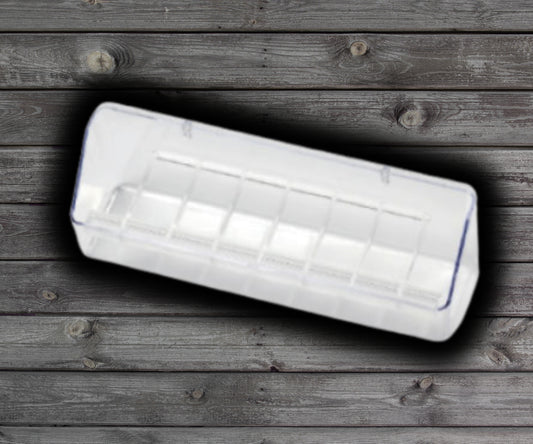 Bird Seed Trough w/Separator 8 Inch Clear