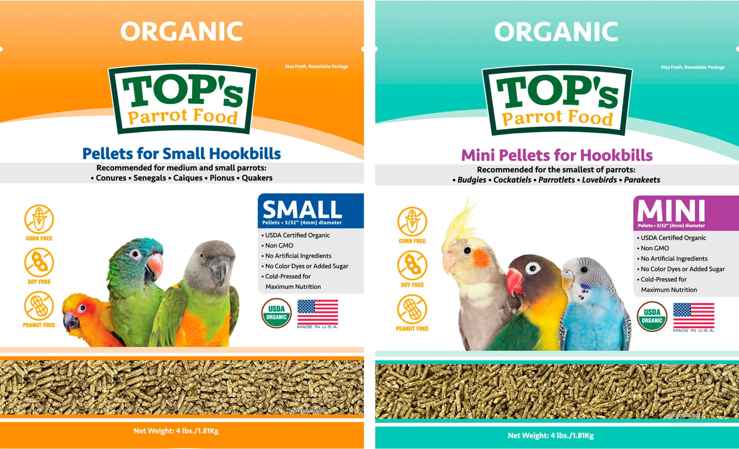 Top's 4 lb. Small & Mini Pellet Two-Pack (includes shipping)