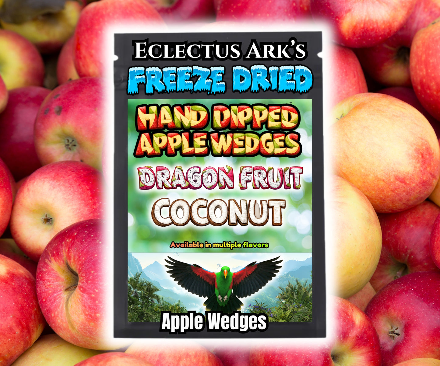Freeze Dried Hand Dipped Apple Wedges - Pick Your Flavor(s)