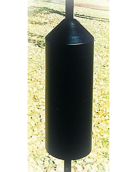 Audubon torpedo-shaped steel squirrel baffle with powder-coated finish designed to fit poles from 1/2 inch to 1 3/8 inch.