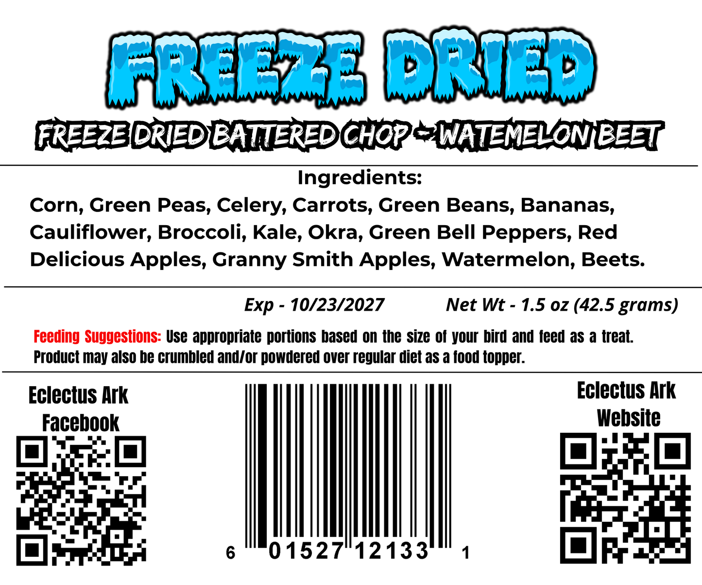 Burst of Flavor Freeze Dried Chop - Watermelon Beet Battered
