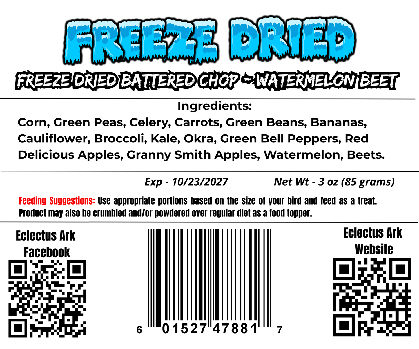 Burst of Flavor Freeze Dried Chop - Watermelon Beet Battered