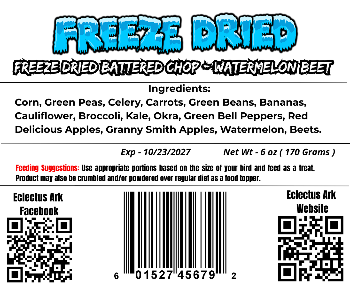Burst of Flavor Freeze Dried Chop - Watermelon Beet Battered