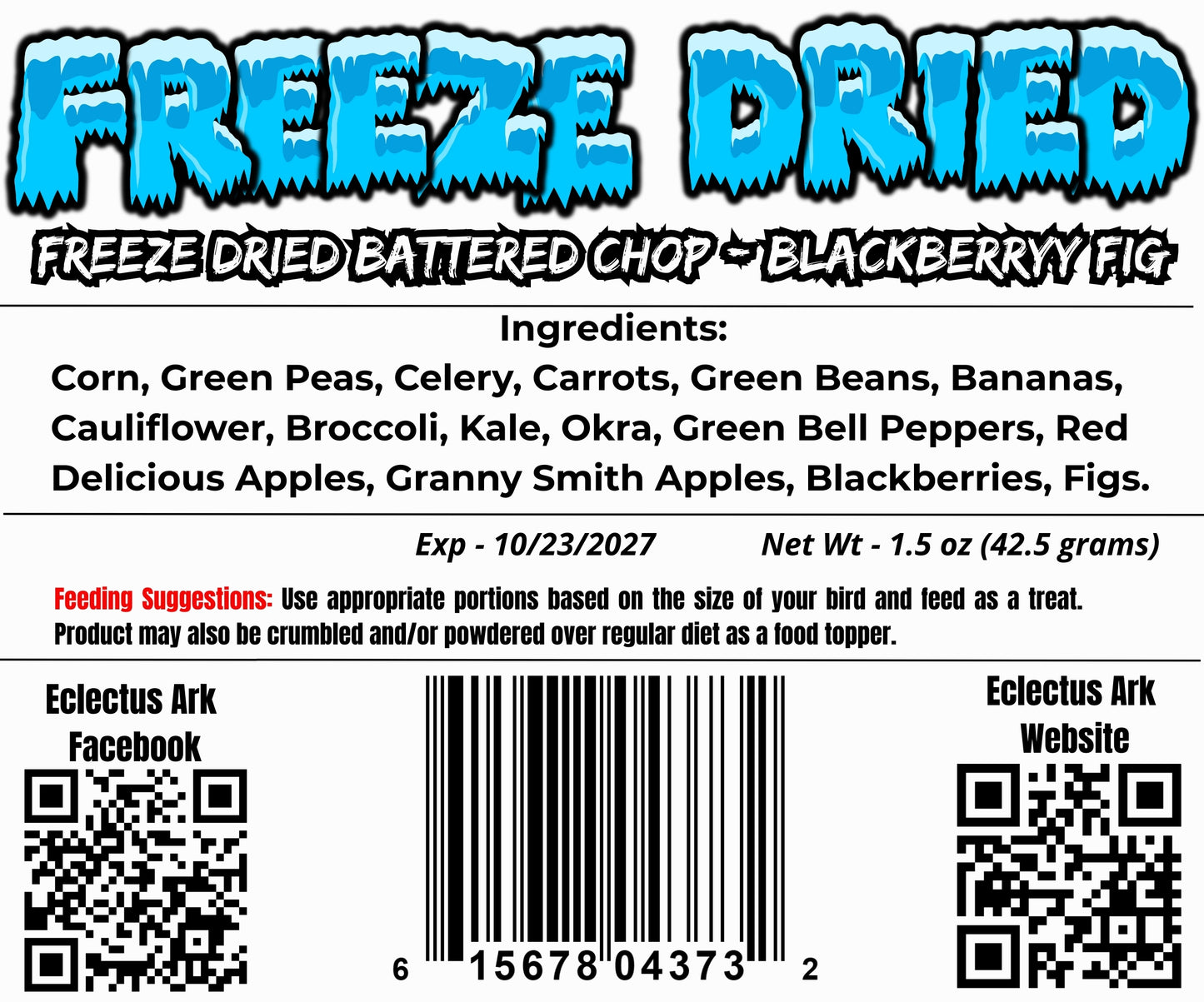 Burst of Flavor Freeze Dried Chop - Blackberry Fig