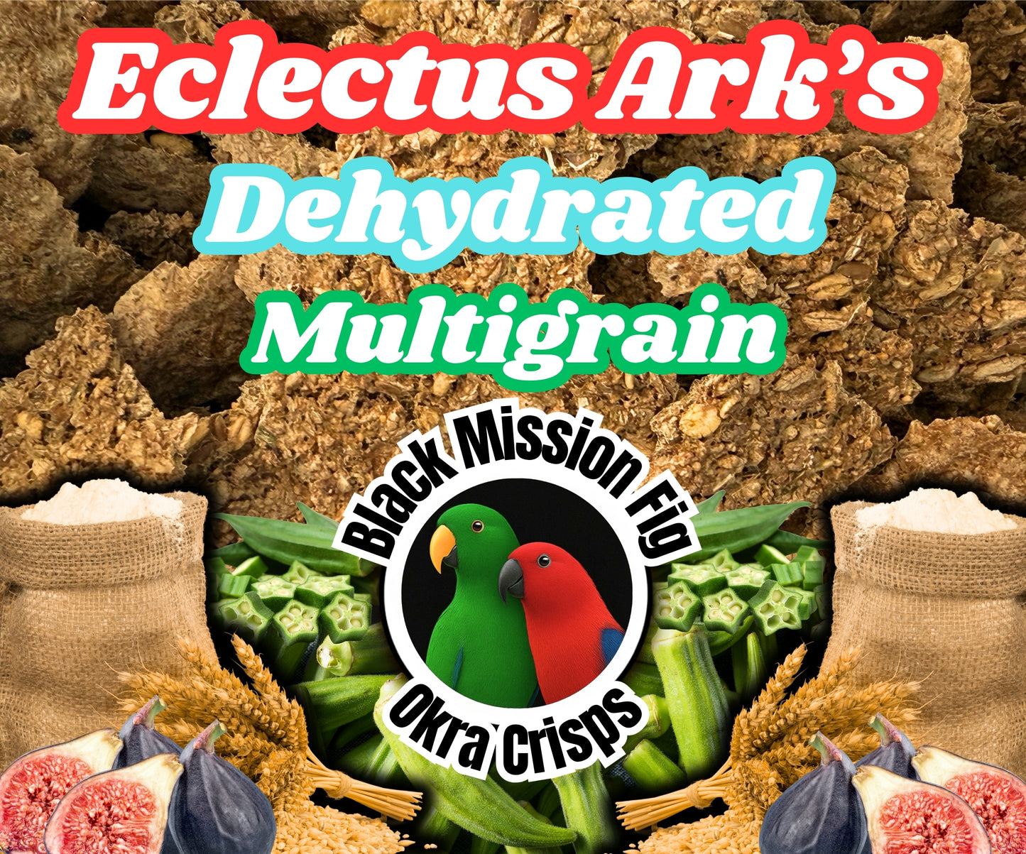 Dehydrated Black Mission Fig & Okra Multigrain Crisps