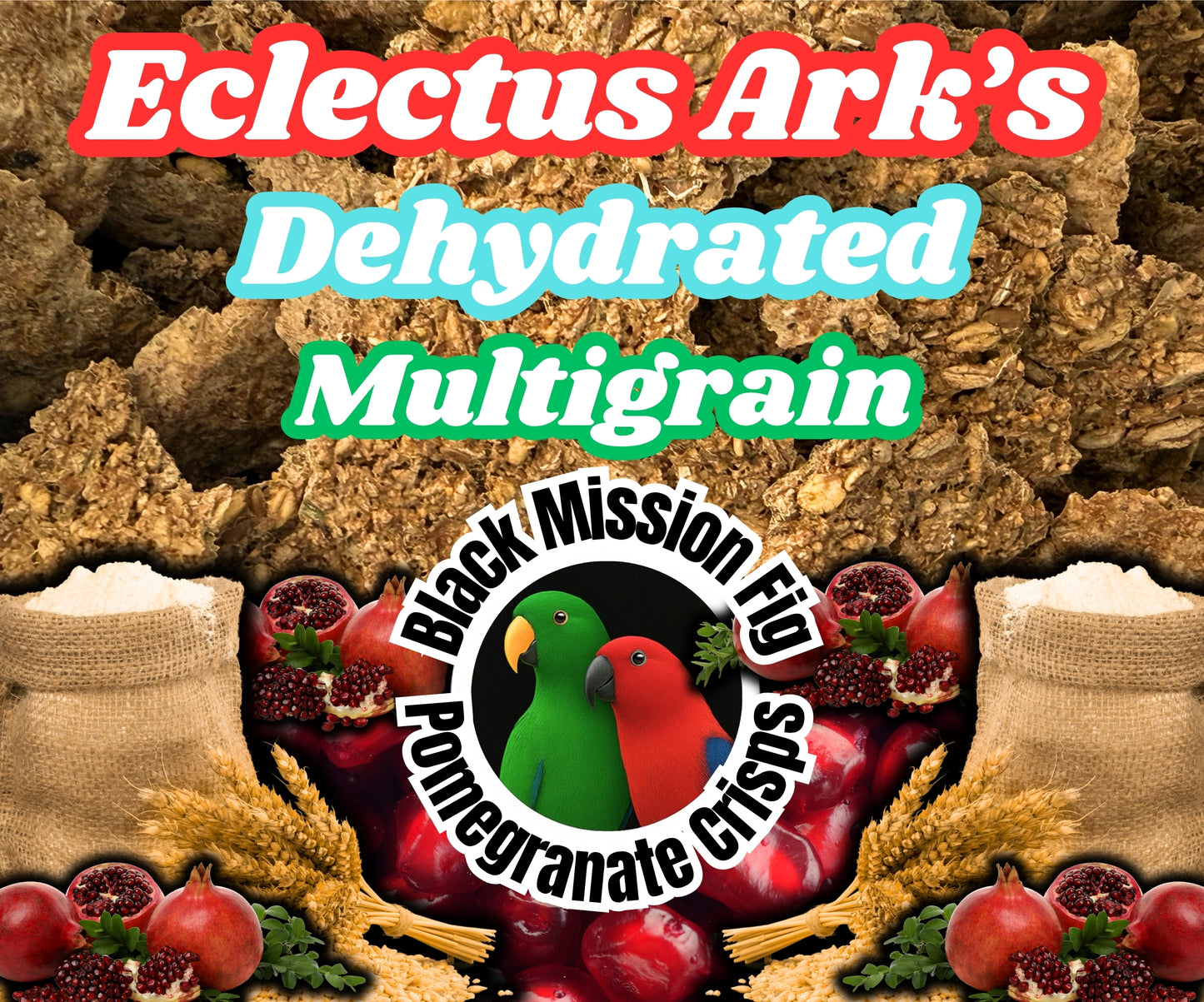 Dehydrated Black Mission Fig & Pomegranate Multigrain Crisps