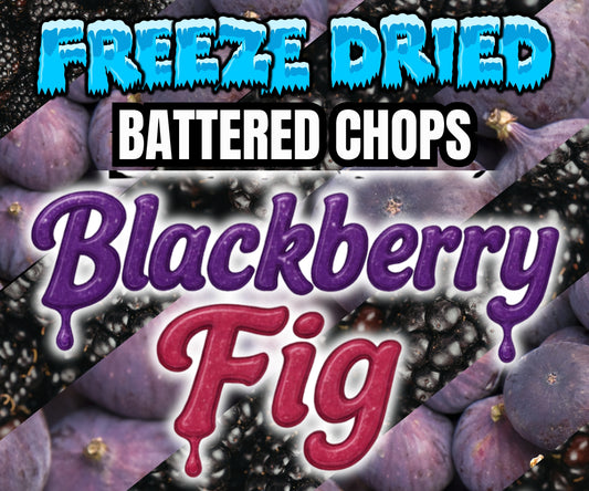 Blackberry Fig Burst of Flavor Freeze-Dried Chop made with all-natural fruits and vegetables including carrots, broccoli, kale, apples, bananas, blackberries, and Condria figs for Eclectus, macaws, cockatoos, conures, African Greys, Amazons, cockatiels, parakeets, lovebirds, budgies, and all parrot species.