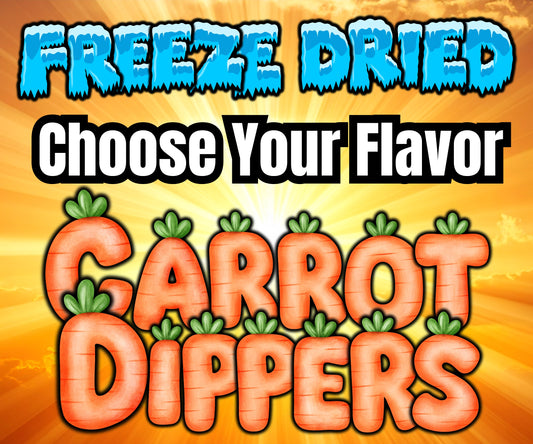 Freeze Dried Carrot Dippers - Choose Your Flavor