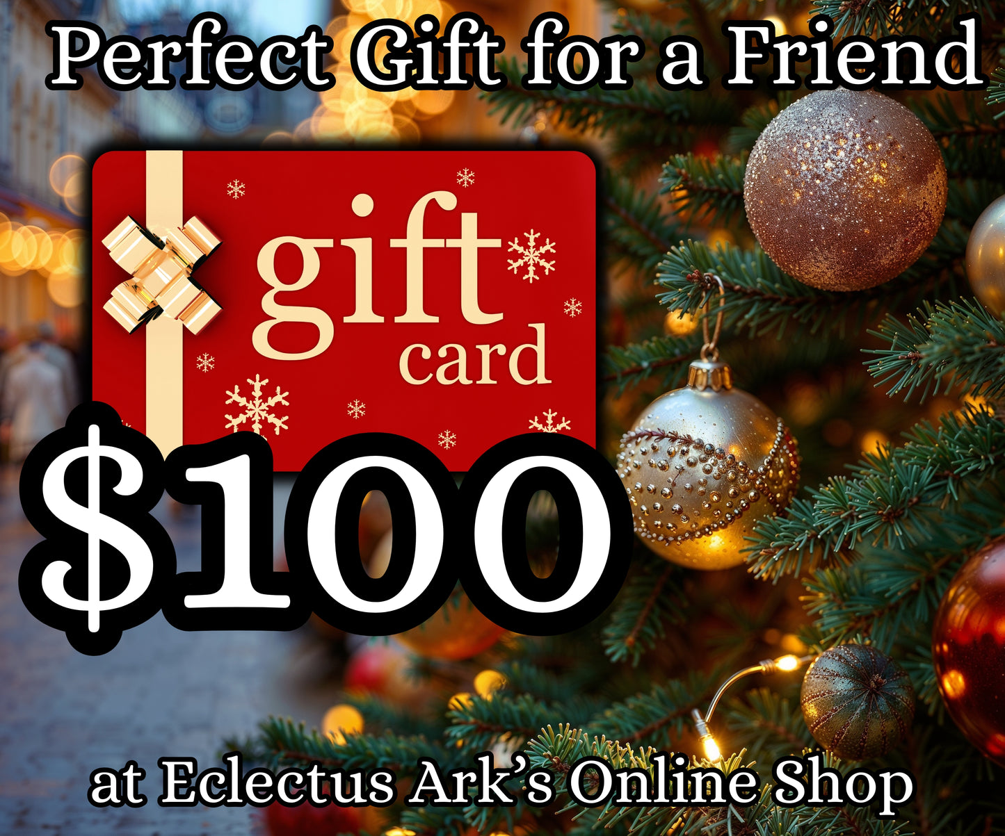 Eclectus Ark digital gift card with parrot-themed design $100