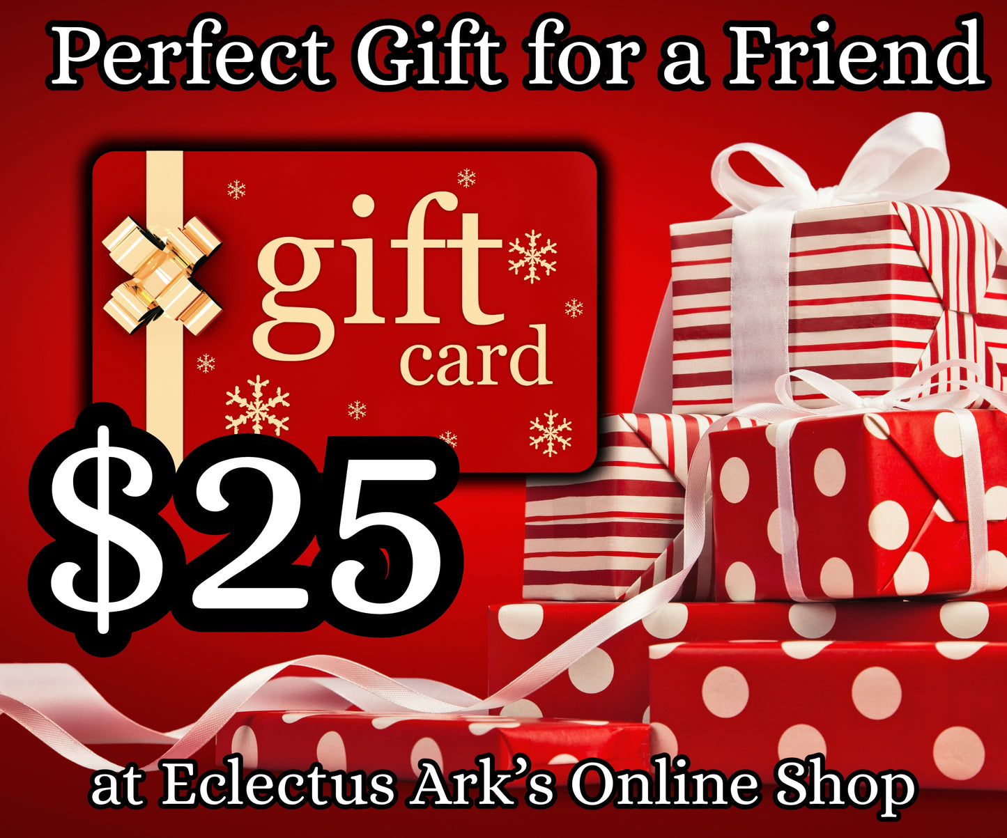 Eclectus Ark digital gift card with parrot-themed design $25