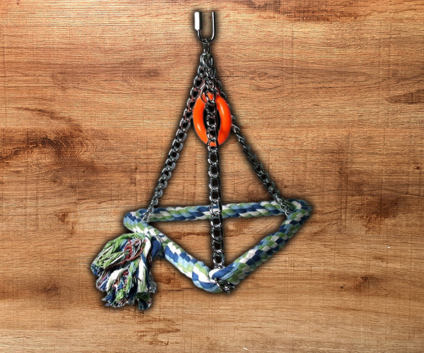 Paradise Tri-Chain Pyramid Rope Bird Swing