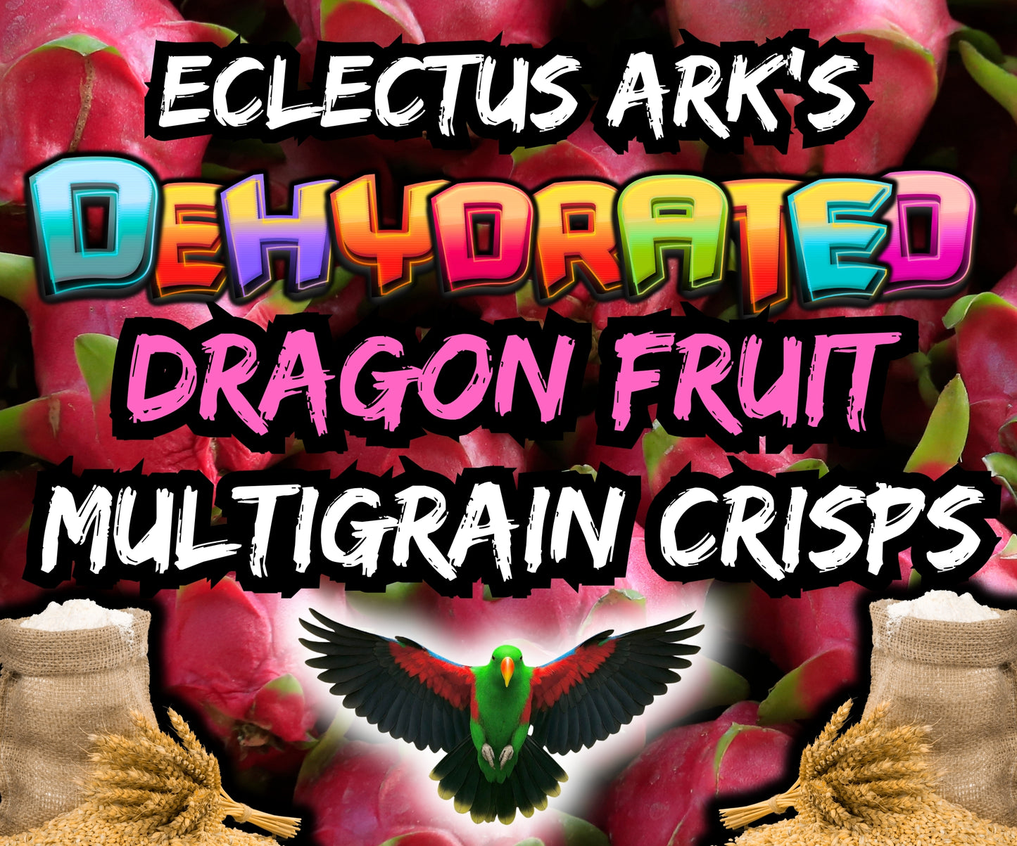 Dehydrated Dragon Fruit Multigrain Crisps