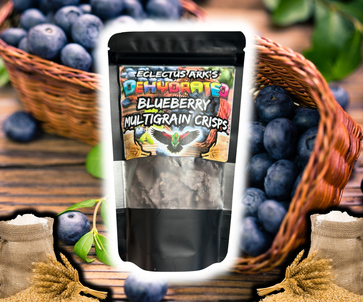 Dehydrated Blueberry Multigrain Crisps