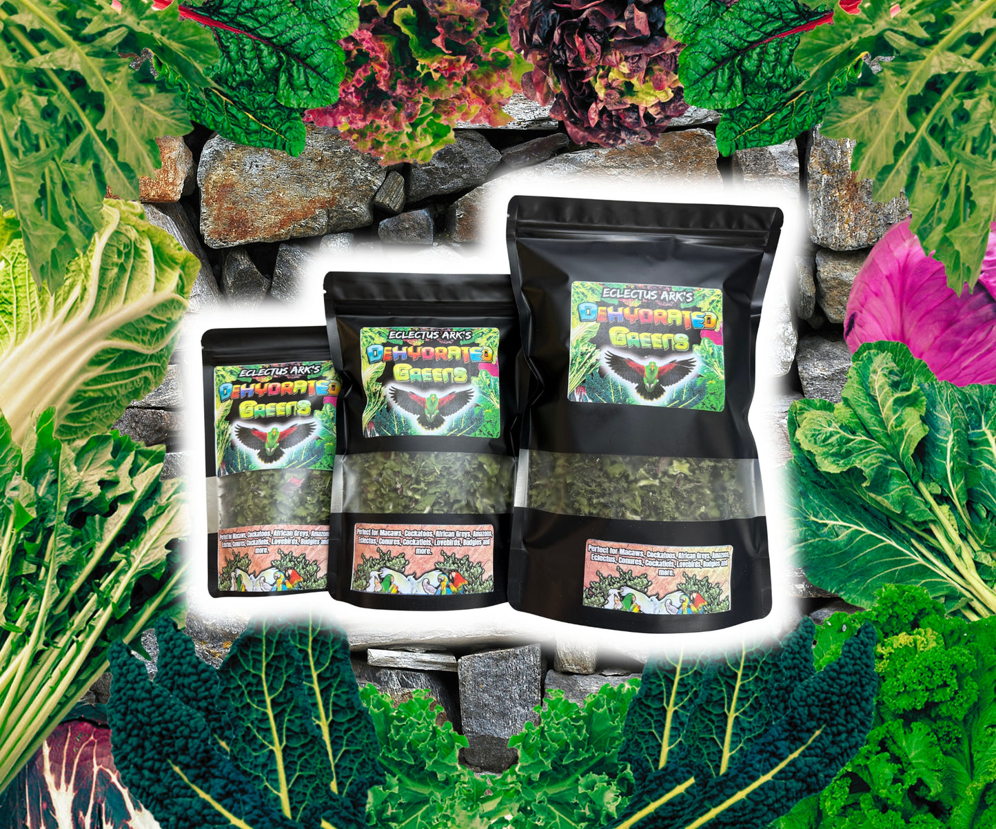 Dehydrated Greens for Parrots