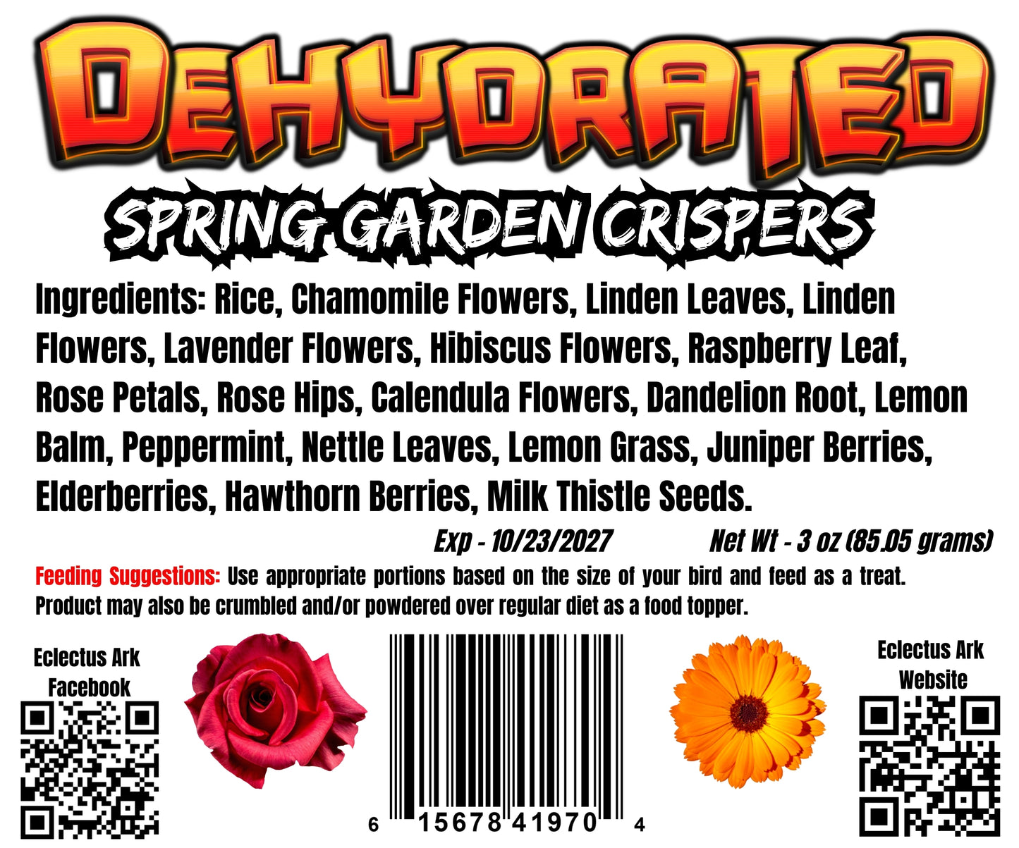 Dehydrated Rice Crispers - Spring Garden