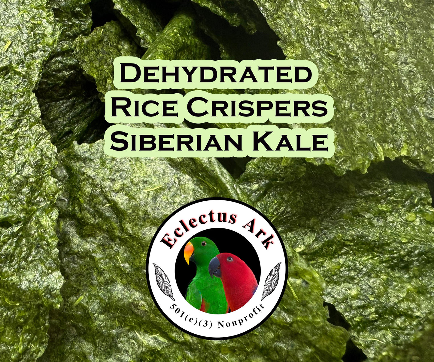 Picture of package label for Dehydrated Rice Crispers - Siberian Kale Flavor