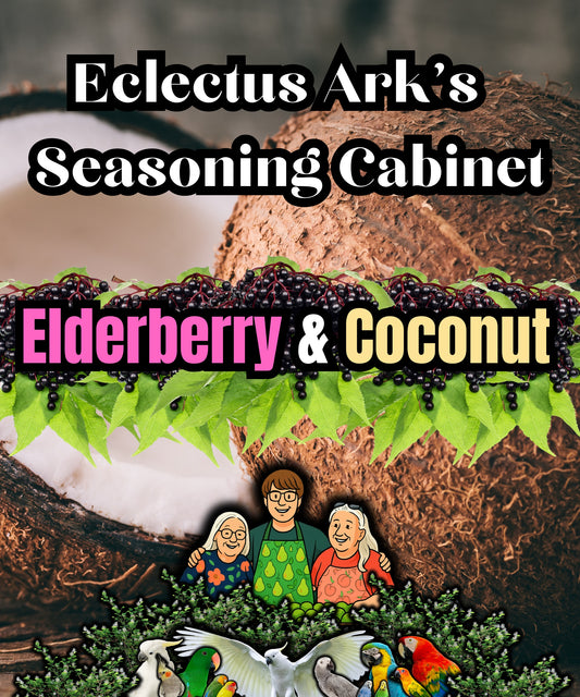 Eclectus Ark's Seasoning Cabinet - Elderberry & Coconut