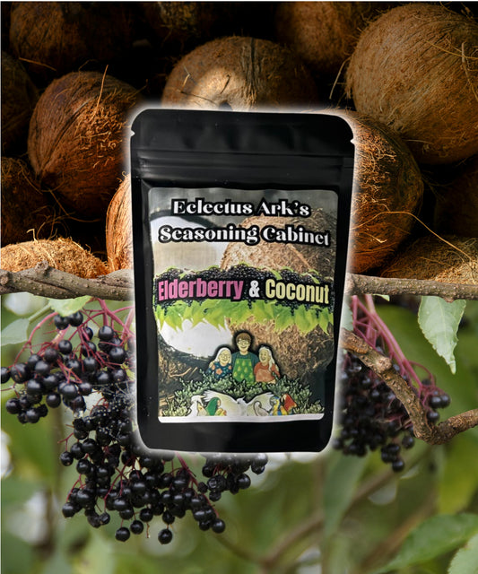 Eclectus Ark's Seasoning Cabinet - Elderberry & Coconut