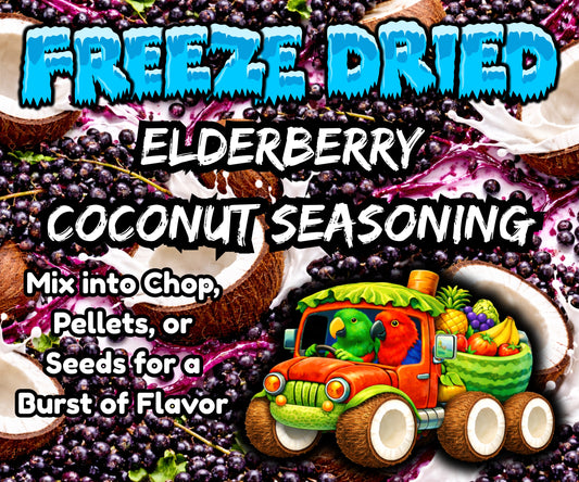 Eclectus Ark's Seasoning Cabinet - Elderberry & Coconut