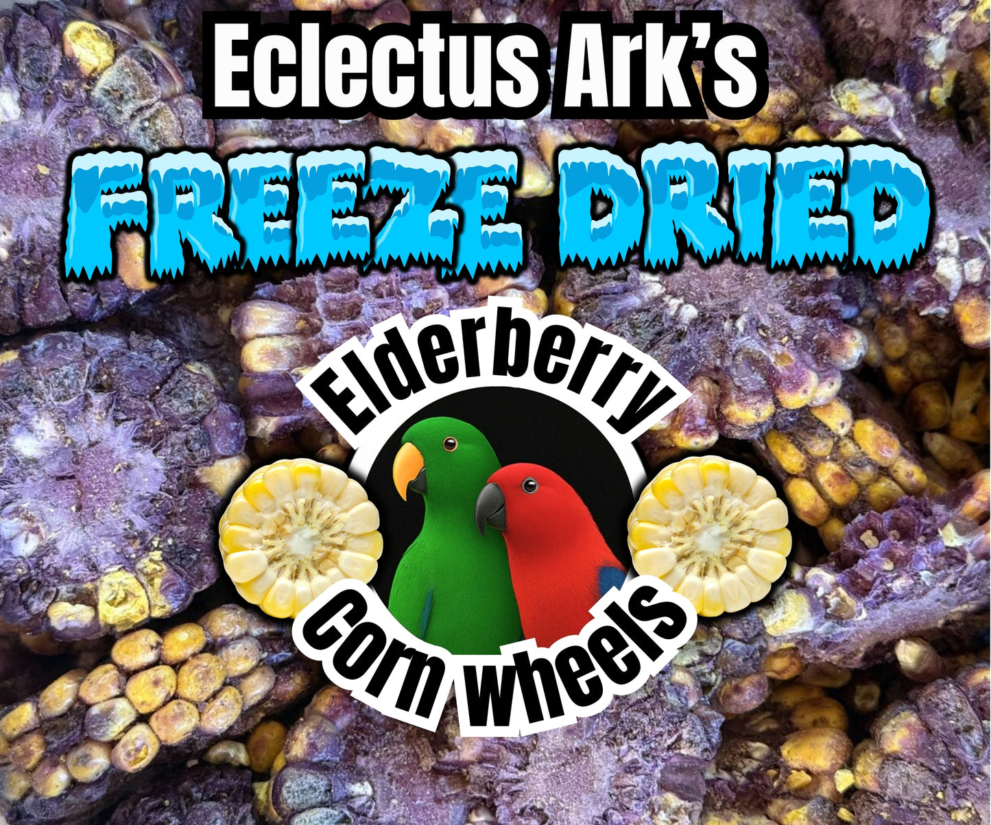 Freeze Dried Battered Corn Wheels - Elderberry