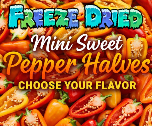 Freeze Dried Sweet Pepper Halves - Pick Your Flavor(s)