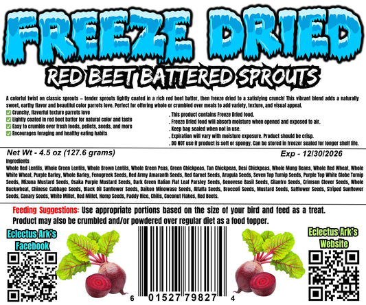 Freeze Dried Sprouts - Red Beet Battered